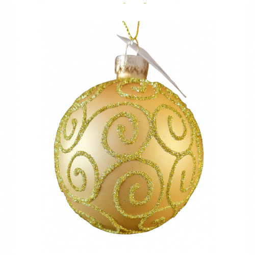 Kerstbal - met versiering - diverse kleuren