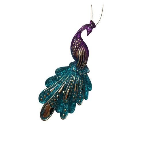 Handgemaakte Pauw Hanger – Elegant & Kleurrijk