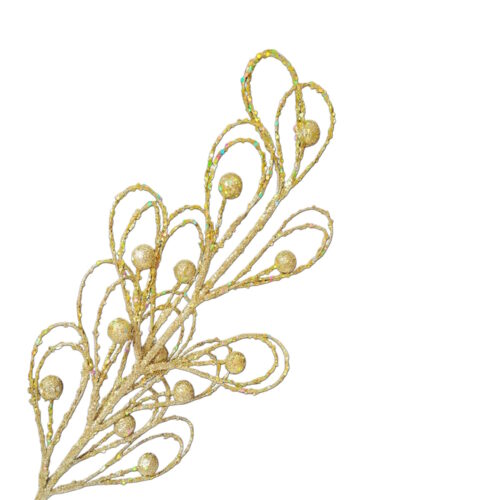 Sparkle tak – Goud met Gouden Bolletjes (61 cm)