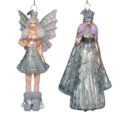 Winter Royalty – Glazen Kersthangers Prinses & Elf