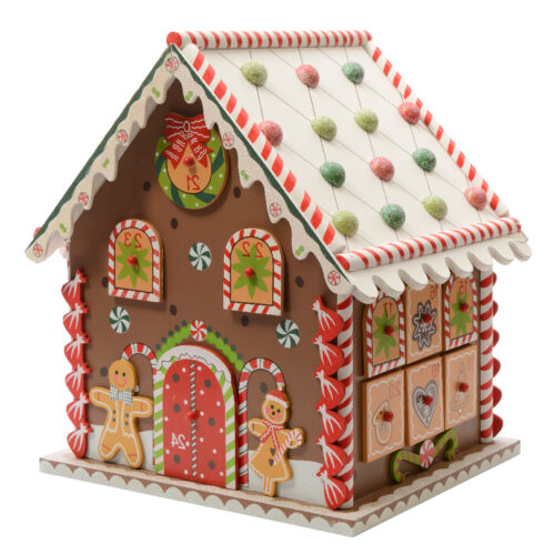 Adventskalender huisje – Houten Decoratie met Laatjes–