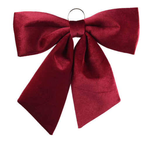 Fluwelen Kerststrik – Bordeaux | 52 cm